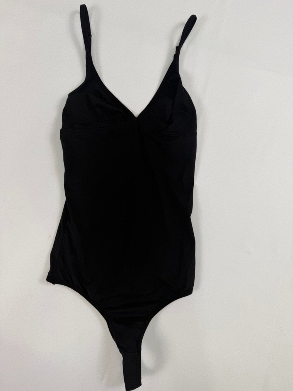 Brandy Melville‎ Black V Neck Spaghetti Strap Bodysuit One Size
